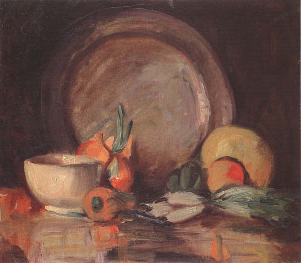 Still Life with Copper Plate and Vegetables (mk42)